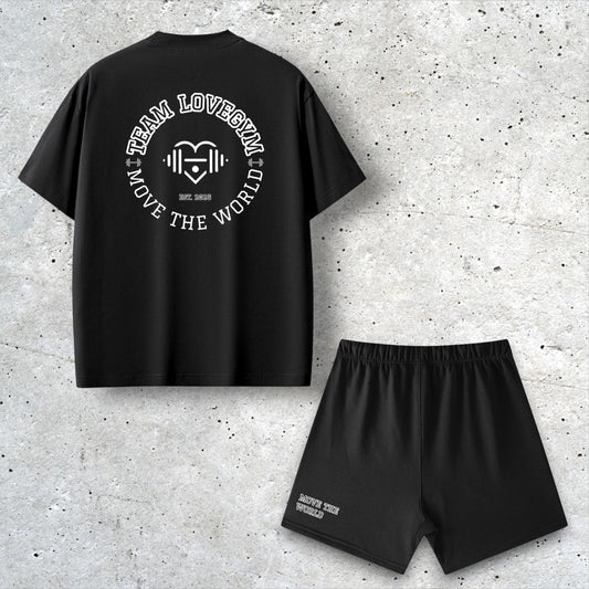 TEAM LOVEGYM Sorona® Oversized T-Shirt & Shorts Set