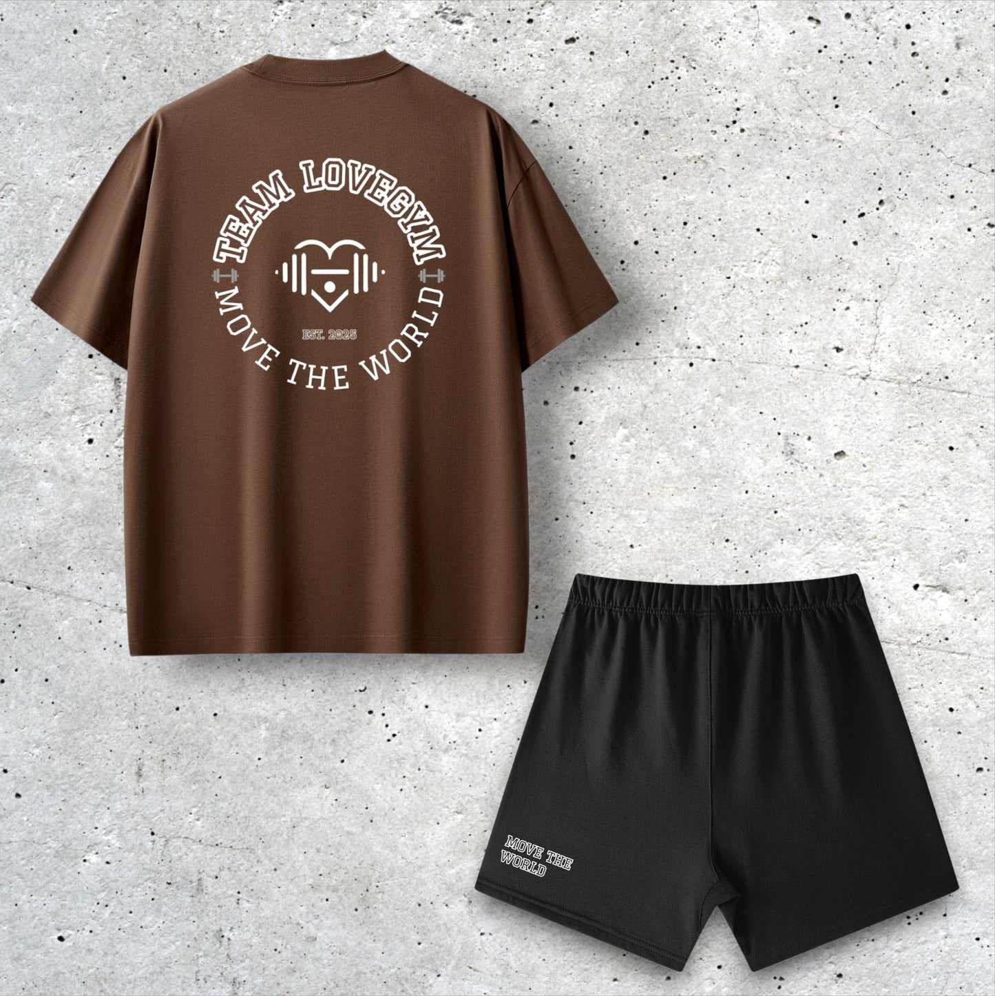 TEAM LOVEGYM Sorona® Oversized T-Shirt & Shorts Set