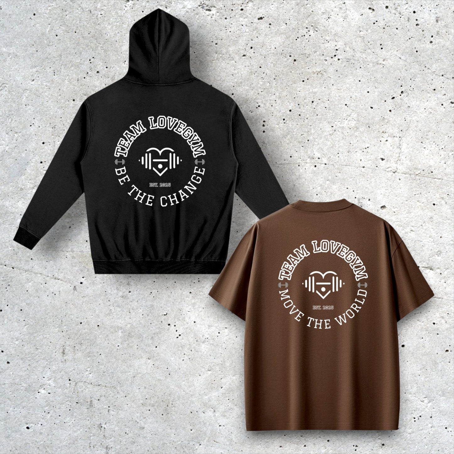 TEAM LOVEGYM Hoodie (Black) & Sorona® T-Shirt Set