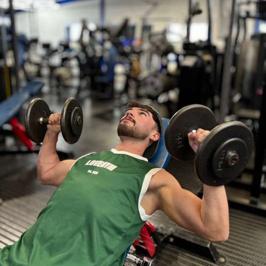 LOVEGYM Recycled Unisex Basketball Jersey in Green