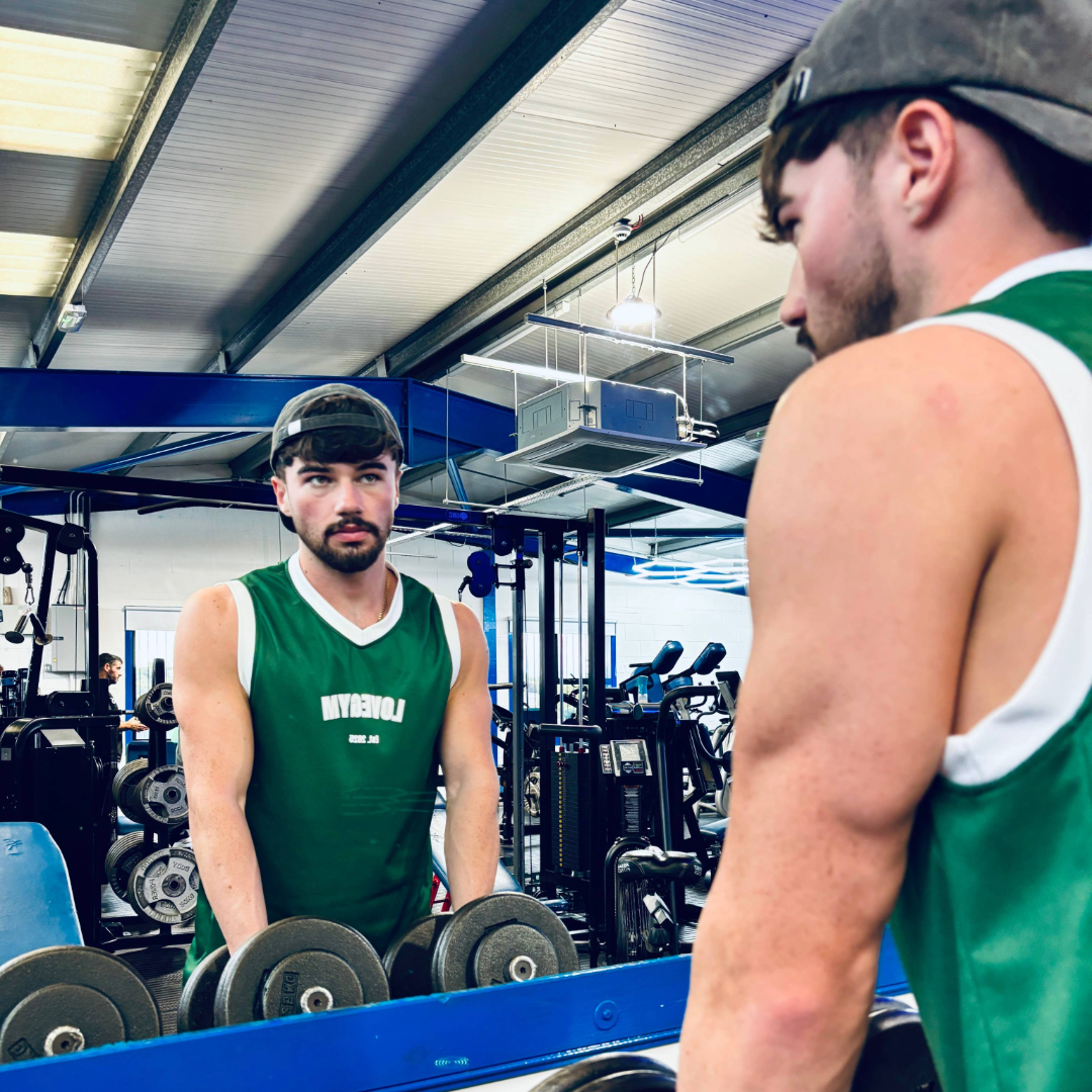 LOVEGYM Recycled Unisex Basketball Jersey in Green