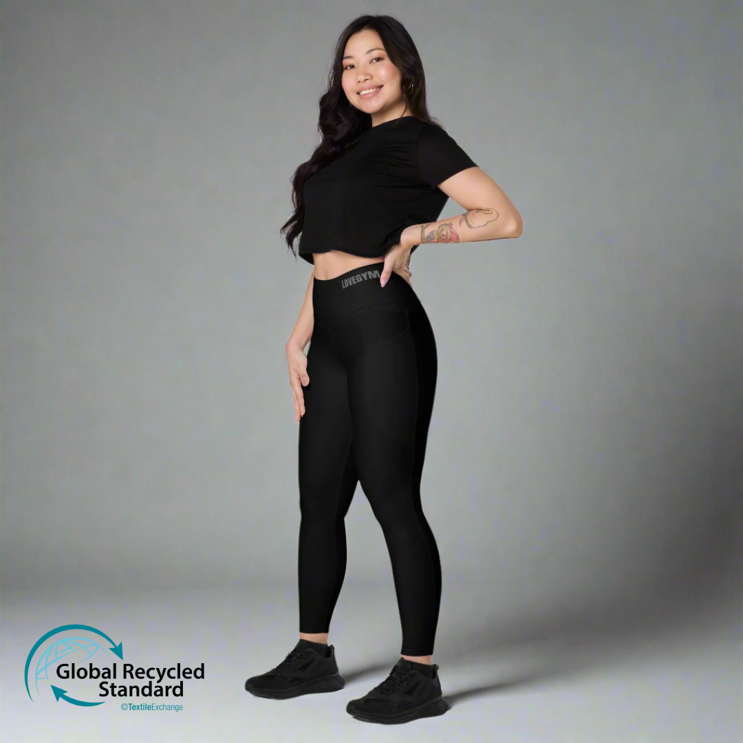 LOVEGYM Recycled Leggings with Pockets in Black