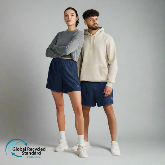 LOVEGYM Recycled Unisex Athletic Shorts in Navy - Regular Length