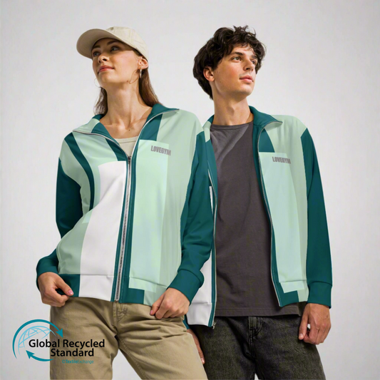 LOVEGYM Recycled Unisex Track Jacket in Green