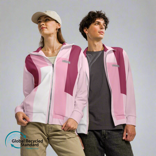 LOVEGYM Recycled Unisex Track Jacket in Pink