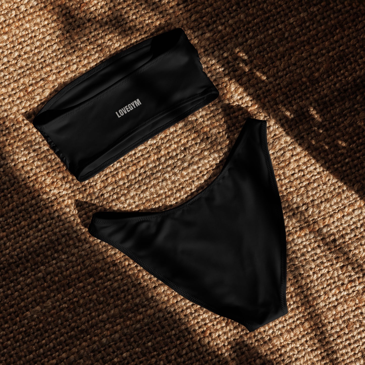 LOVEGYM Recycled Bandeau Bikini in Black