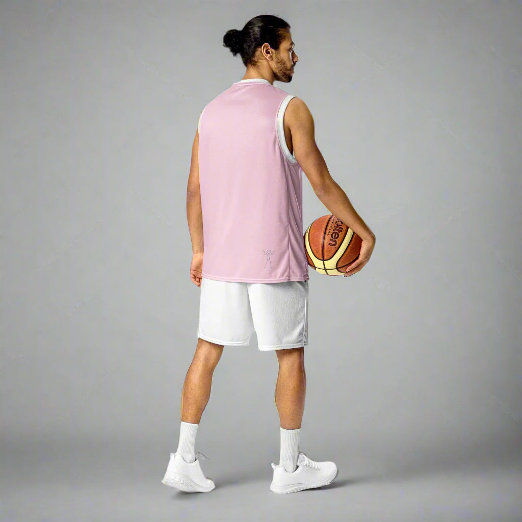 LOVEGYM Recycled unisex basketball jersey in Pink