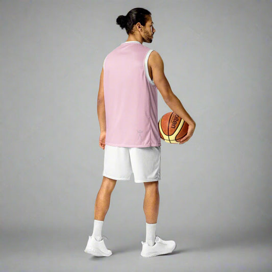 LOVEGYM Recycled unisex basketball jersey in Pink