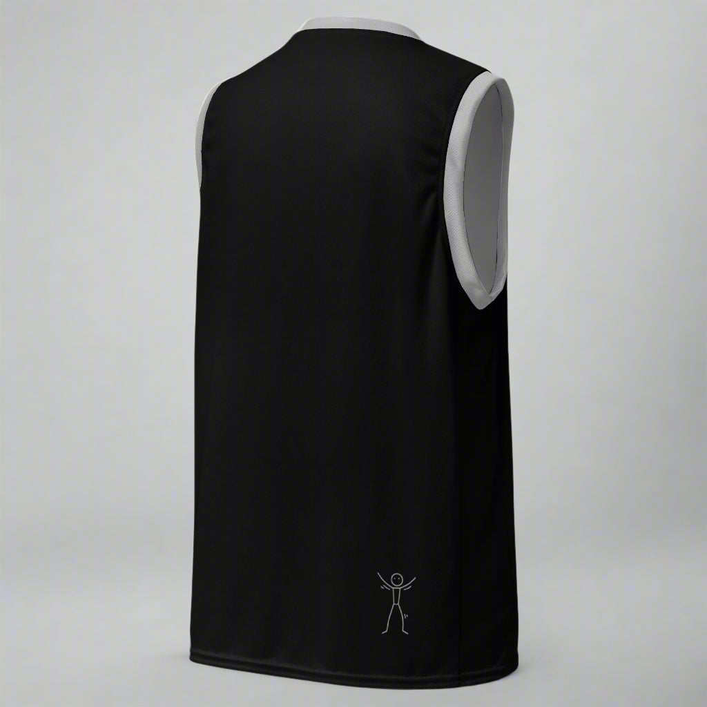 Product mockupLOVEGYM Recycled Unisex Basketball Jersey in Black