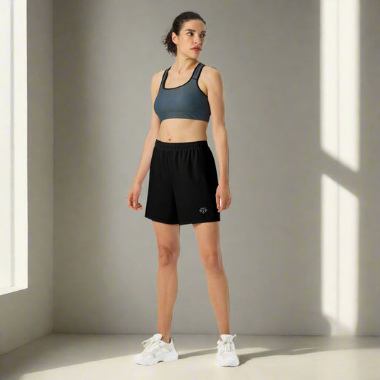 LOVEGYM Recycled Unisex Athletic Shorts in Black - Regular Length