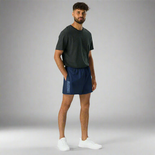 LOVEGYM Recycled Unisex Athletic Shorts in Black– Shorter Length