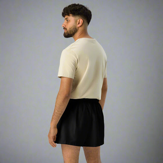 LOVEGYM Recycled Unisex Athletic Shorts in Black– Shorter Length