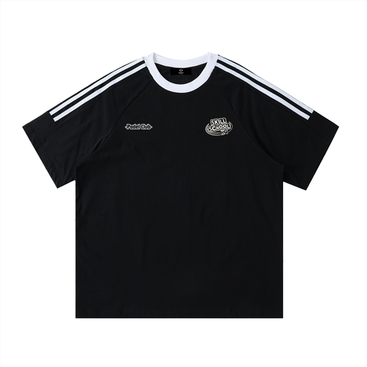Skill School HQ Padel Club Contrast Tape Crewneck Cotton Tee