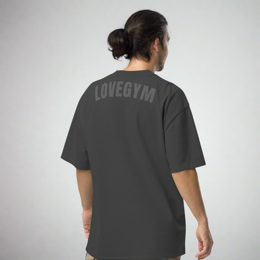 LOVEGYM Oversized T-Shirt in Faded Black