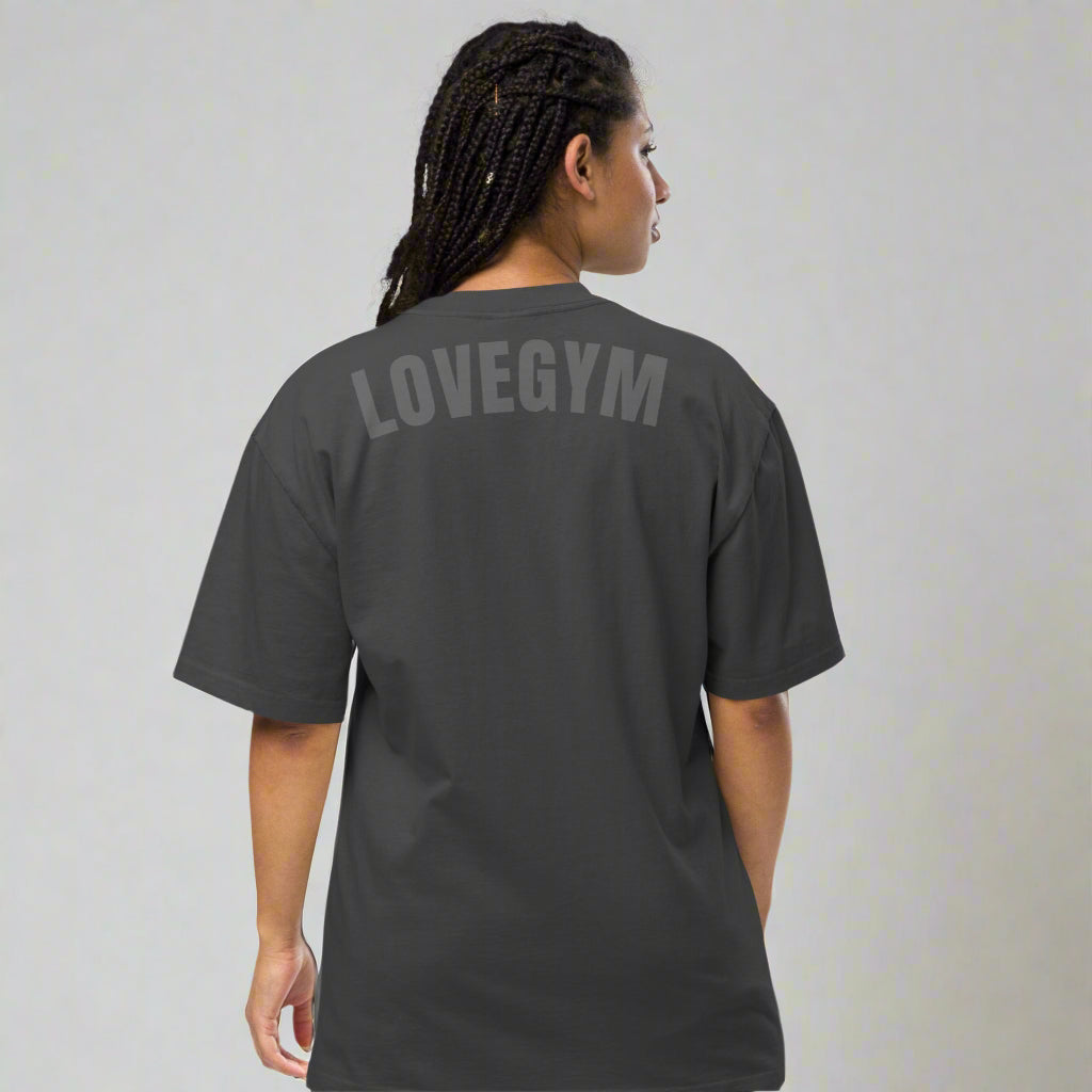 LOVEGYM Oversized T-Shirt in Faded Black