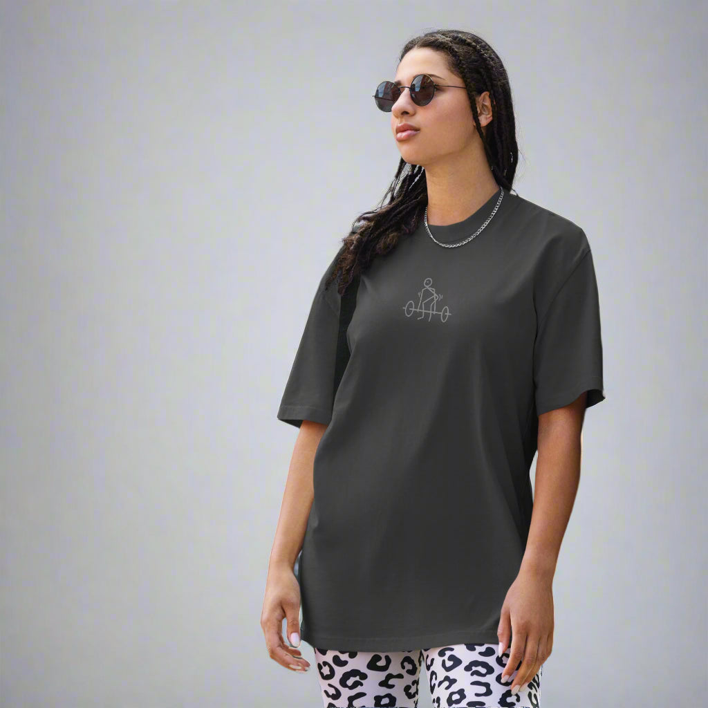 LOVEGYM Oversized T-Shirt in Faded Black