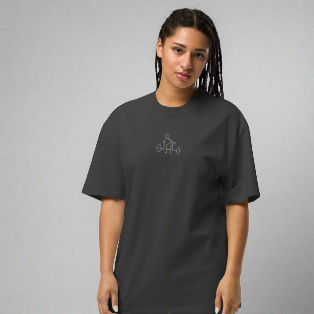 LOVEGYM Oversized T-Shirt in Faded Black