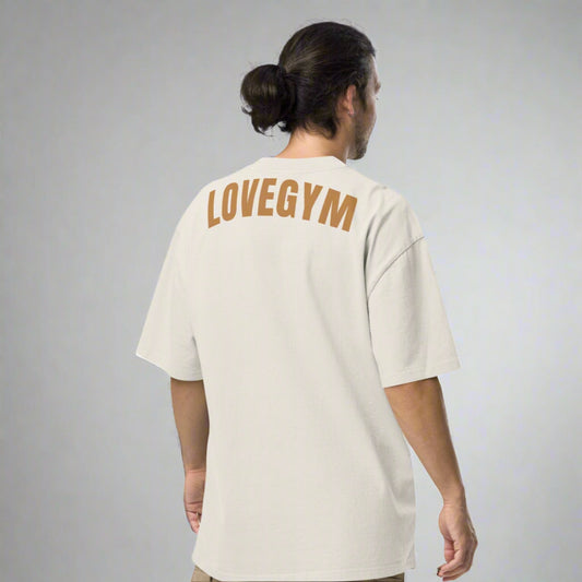 LOVEGYM Oversized T-Shirt in Faded Bone