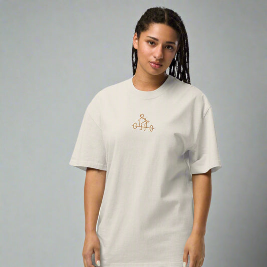 LOVEGYM Oversized T-Shirt in Faded Bone