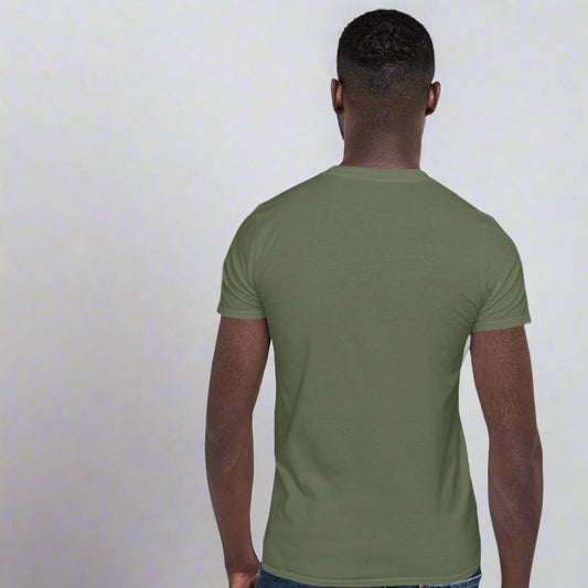 LOVEGYM Basics Short-Sleeve Soft-Style Unisex T-Shirt in Military Green