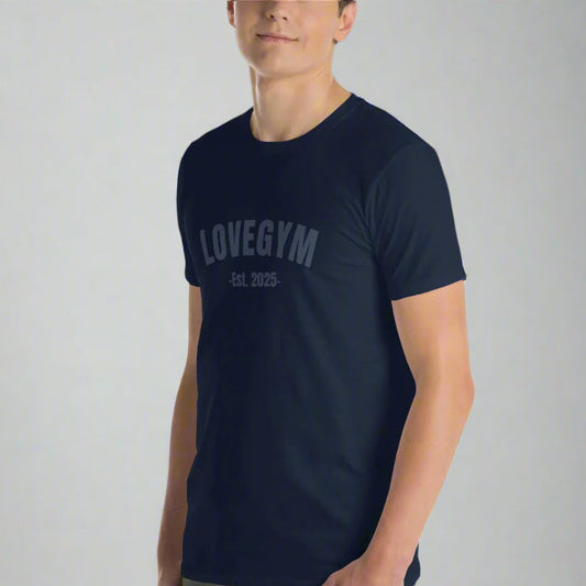 OVEGYM Basics Short-Sleeve Soft-Style Unisex T-Shirt in Navy