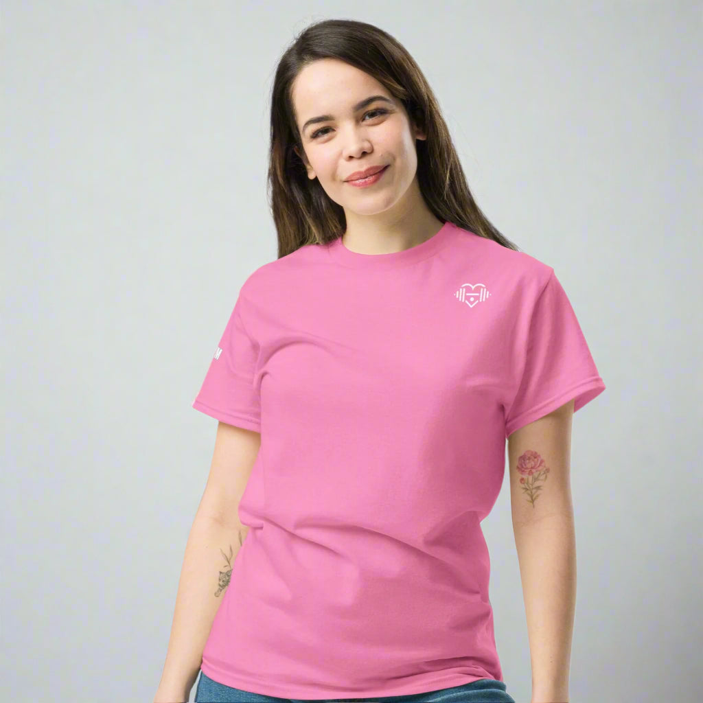 LOVEGYM Unisex Classic Tee in Pink