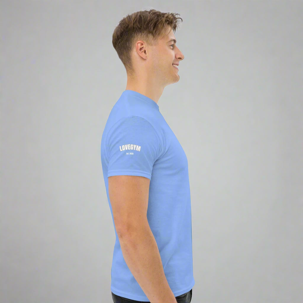LOVEGYM Unisex Classic Tee in Carolina Blue