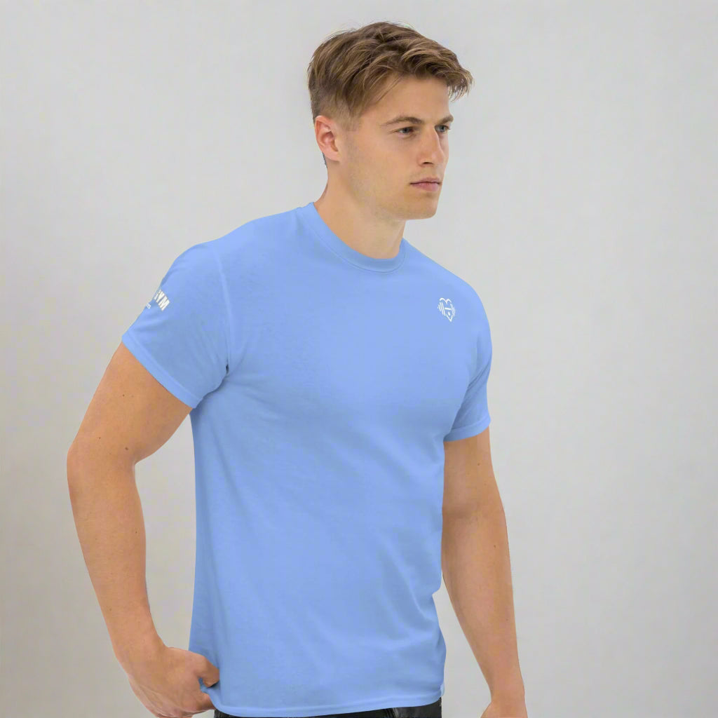 LOVEGYM Unisex Classic Tee in Carolina Blue