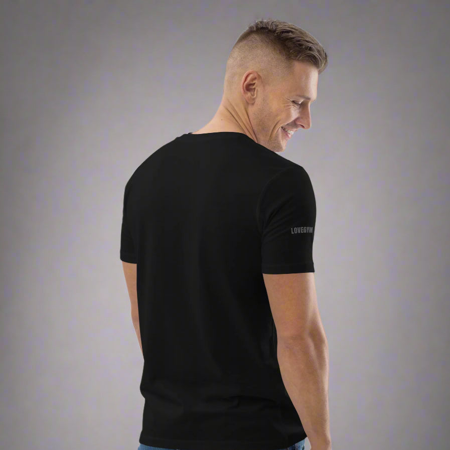 Black LOVEGYM Unisex organic cotton t-shirt