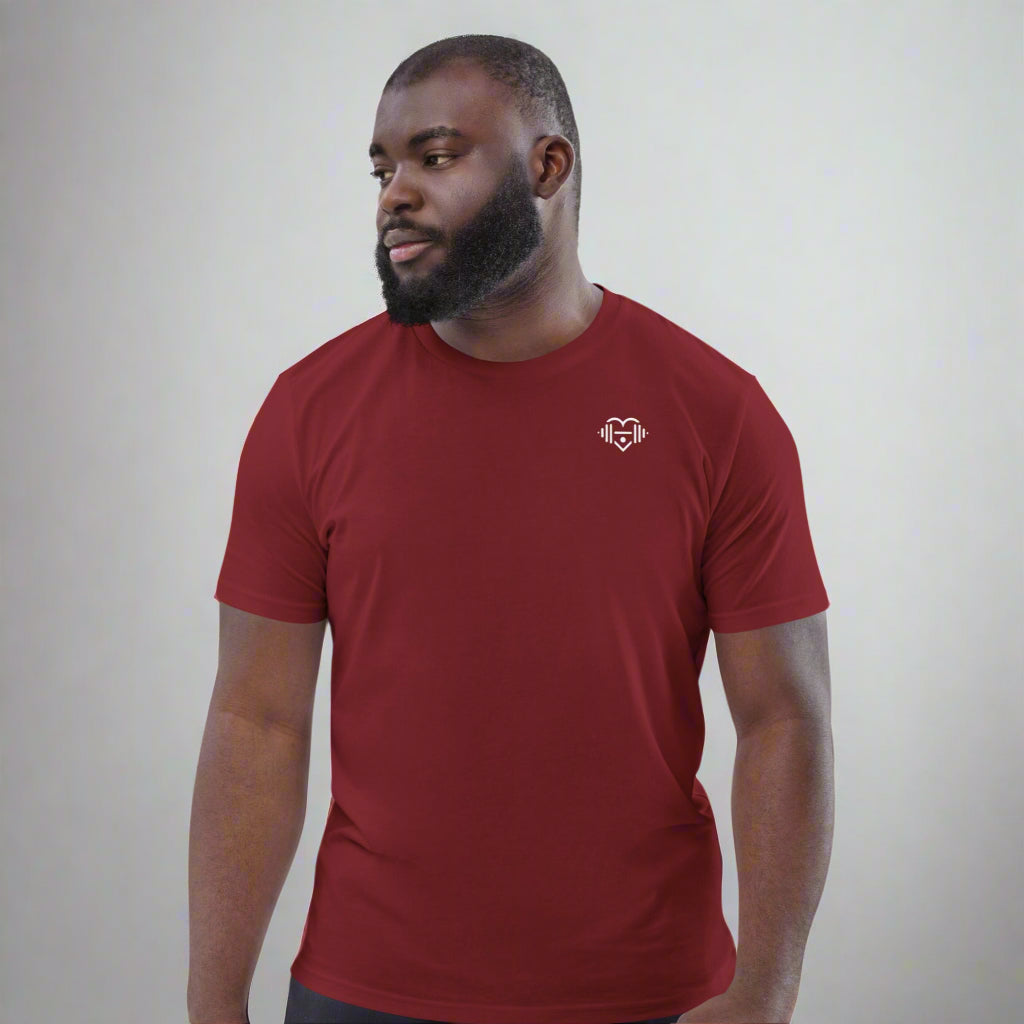 LOVEGYM Unisex Organic Cotton Graphic T-Shirt in Red