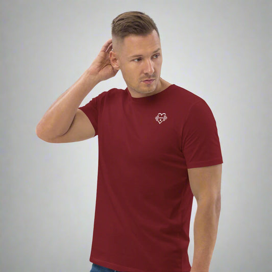 LOVEGYM Unisex Organic Cotton Graphic T-Shirt in Red