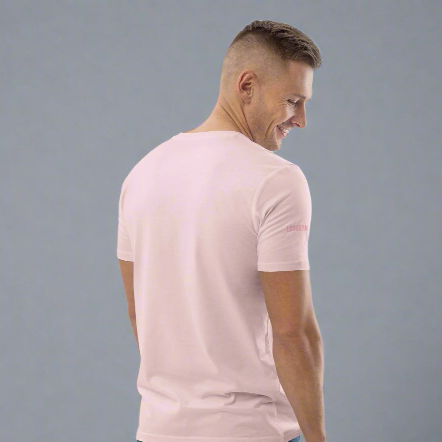 Pink LOVEGYM Unisex organic cotton t-shirt