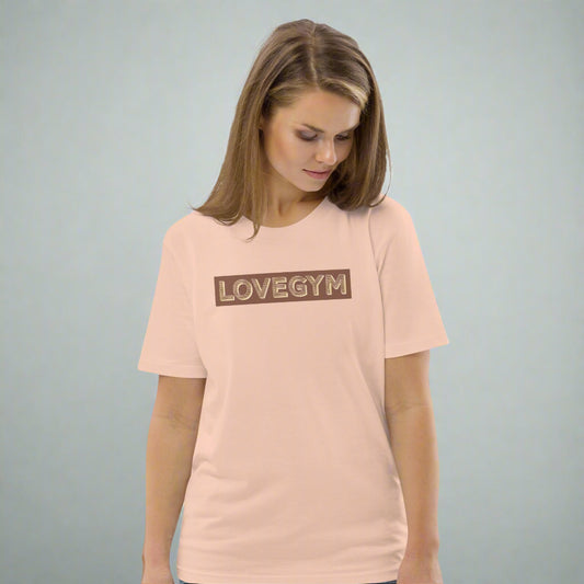 LOVEGYM Bold Organic Tee in Peach