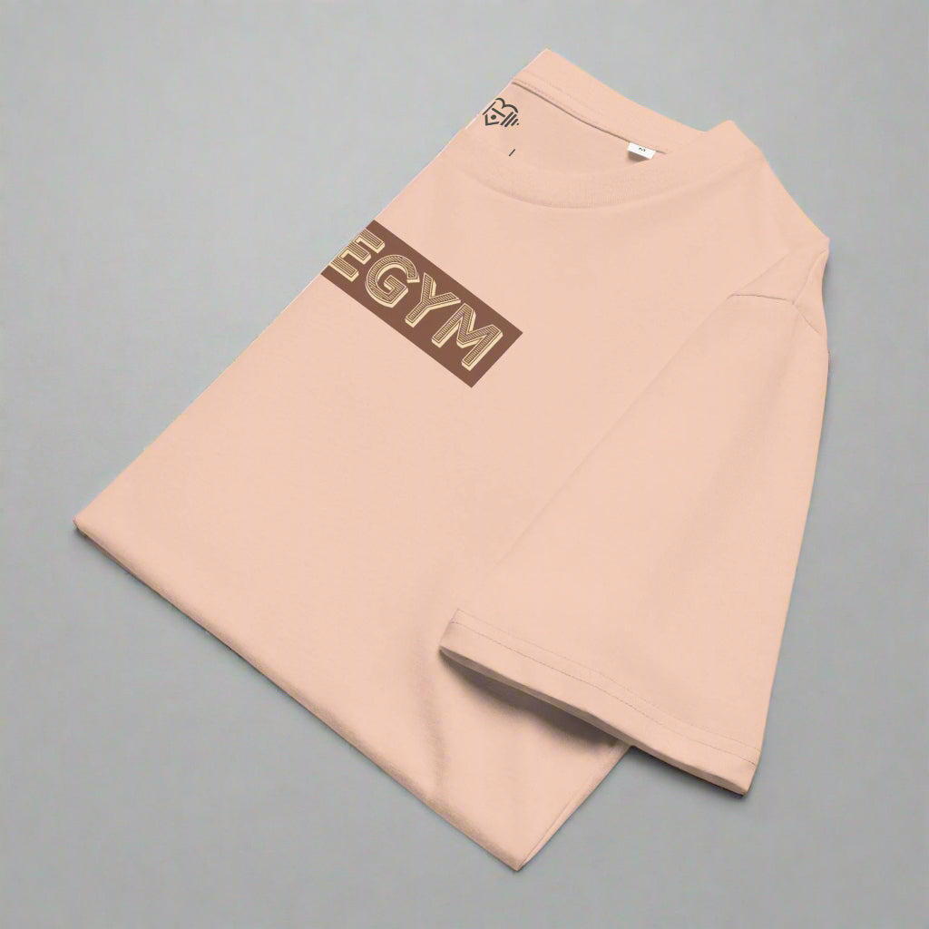 LOVEGYM Bold Organic Tee in Peach