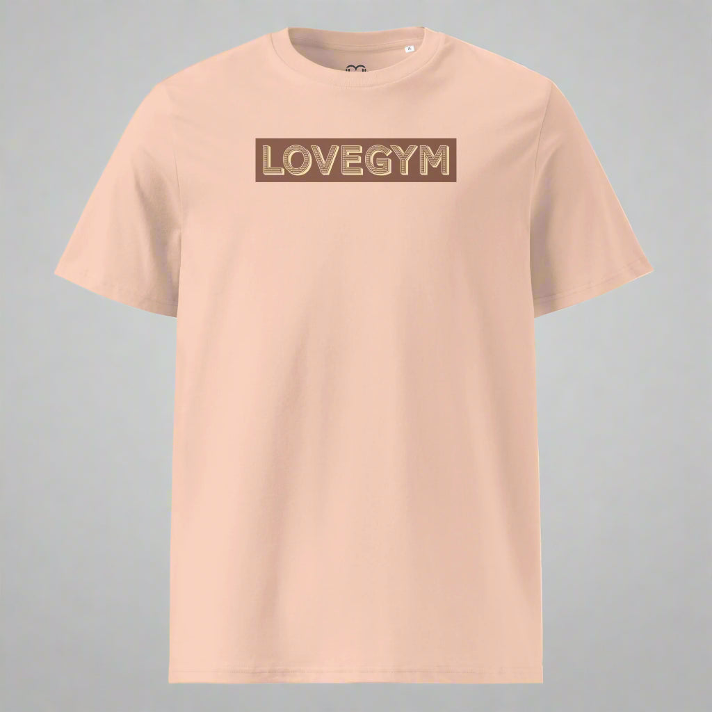 LOVEGYM Bold Organic Tee in Peach
