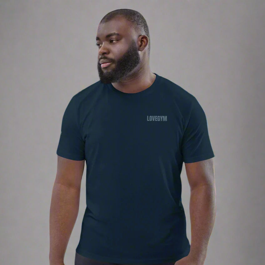 Navy LOVEGYM Unisex organic cotton t-shirt