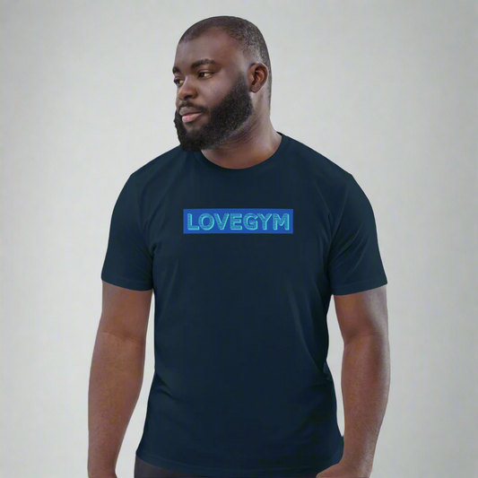 LOVEGYM Bold Organic Tee in Navy