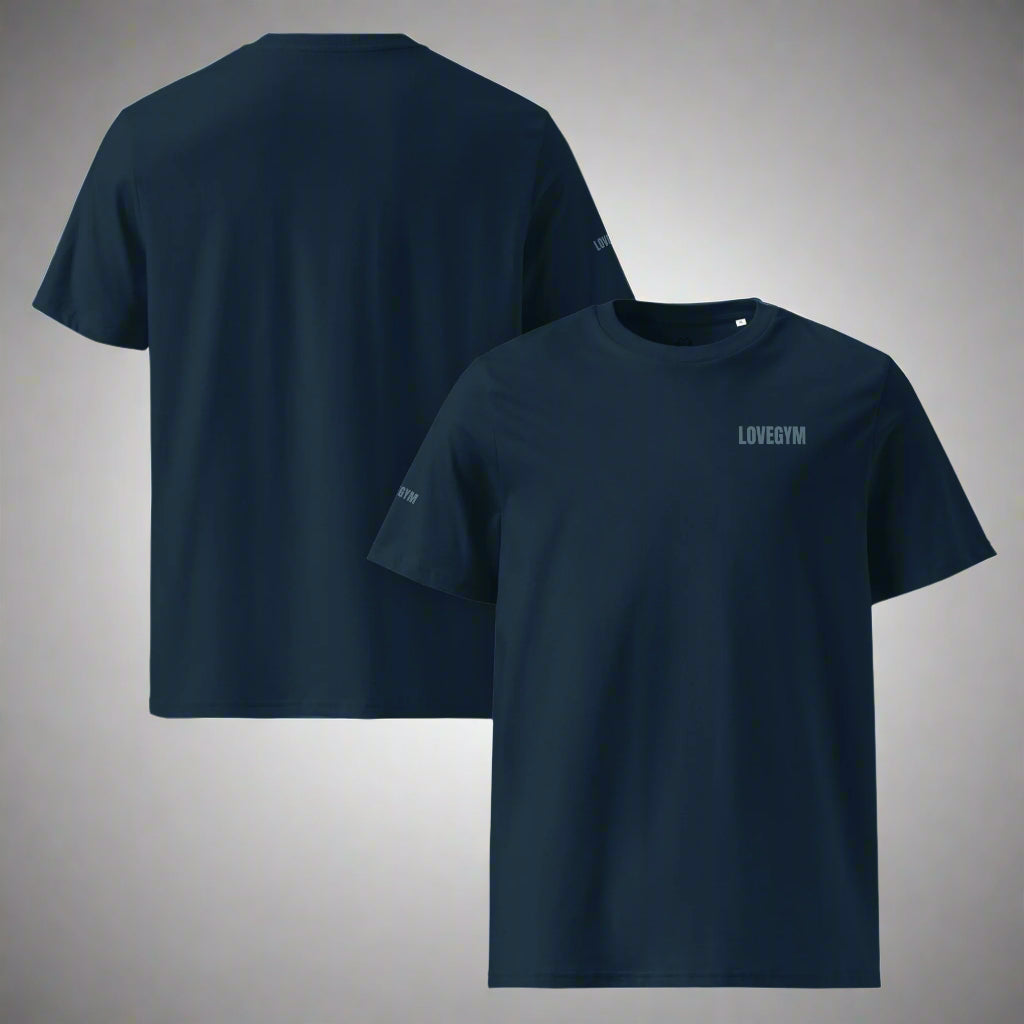 Navy LOVEGYM Unisex organic cotton t-shirt