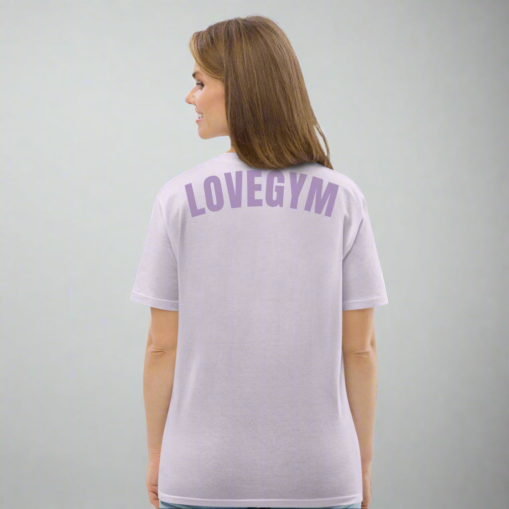 LOVEGYM Unisex Organic Cotton Graphic T-Shirt in Lilac