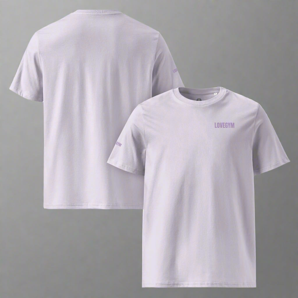 Lilac LOVEGYM Unisex organic cotton t-shirt