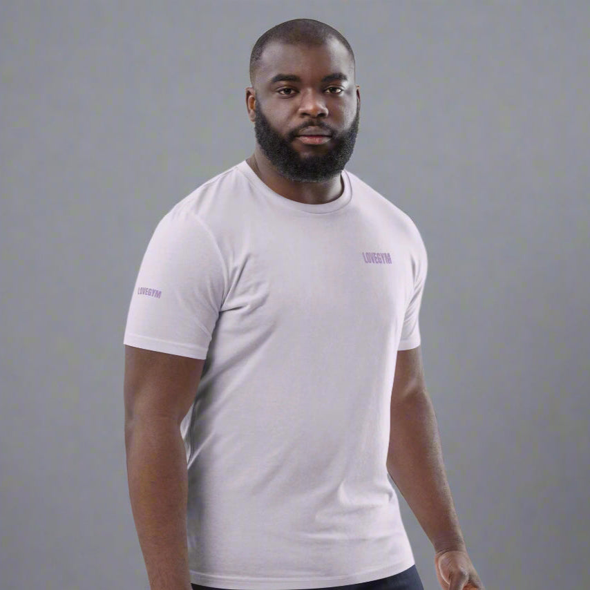 Lilac LOVEGYM Unisex organic cotton t-shirt