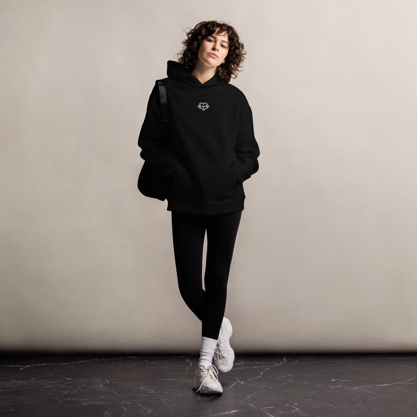 LOVEGYM Unisex Oversized Hoodie in Black