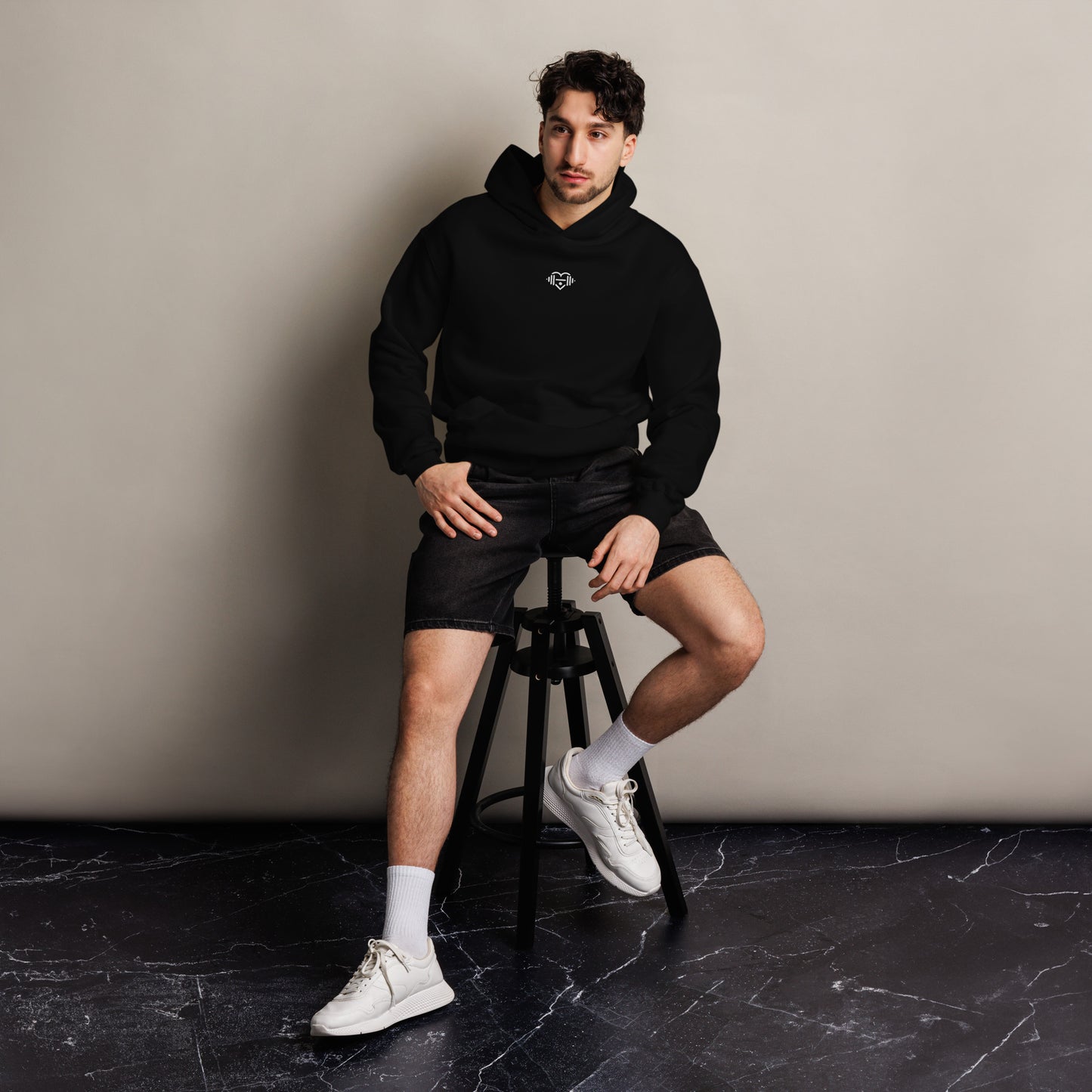 LOVEGYM Unisex Oversized Hoodie in Black
