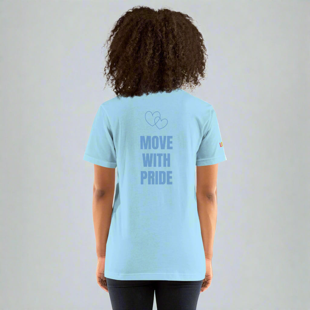 LOVEGYM Unisex T-shirt in Ocean Blue– Pride Edit 🏳️🌈
