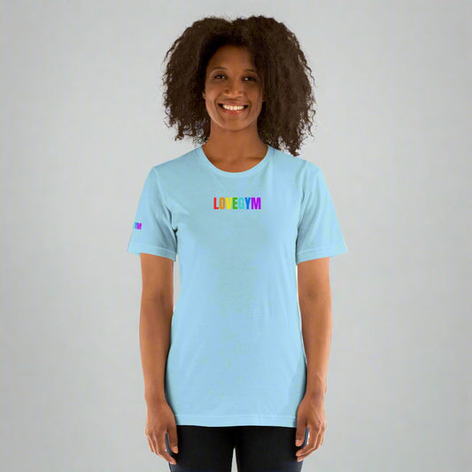 LOVEGYM Unisex T-shirt in Ocean Blue– Pride Edit 🏳️🌈