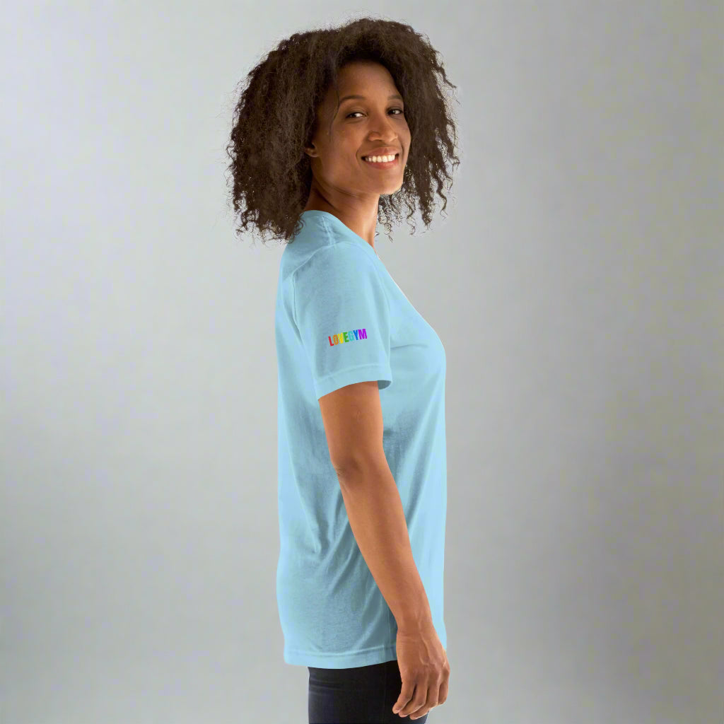 LOVEGYM Unisex T-shirt in Ocean Blue– Pride Edit 🏳️🌈