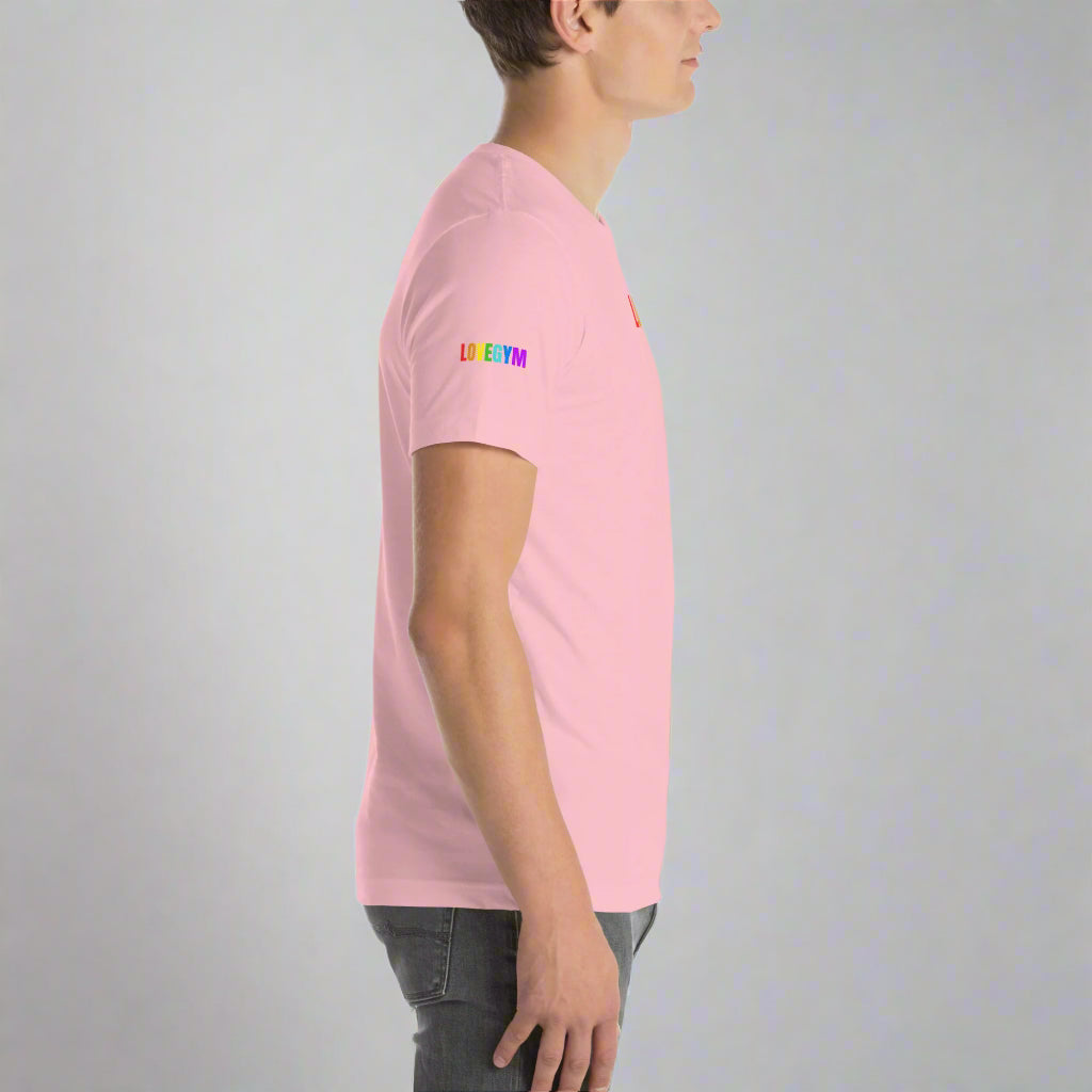 LOVEGYM Unisex T-shirt in Pinkโ Pride Edit ๐ณ๏ธโ๐