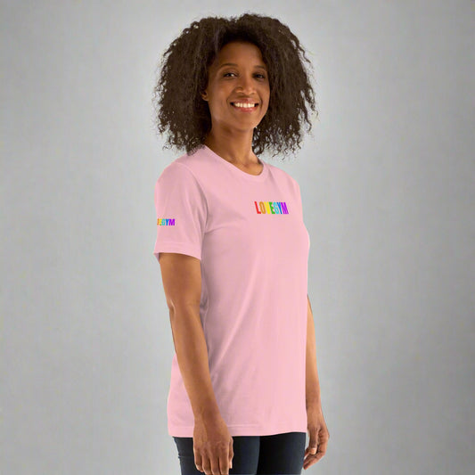 LOVEGYM Unisex T-shirt in Pink– Pride Edit 🏳️🌈