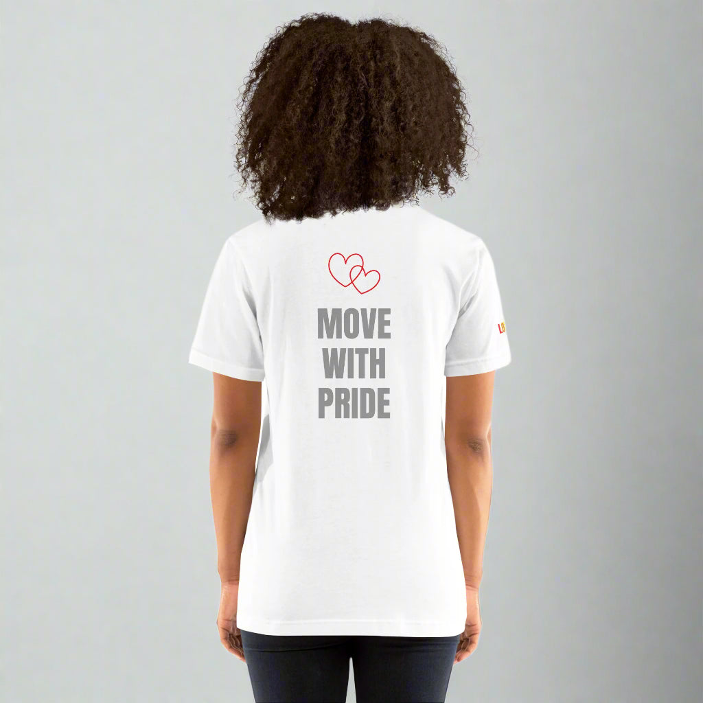 LOVEGYM Unisex T-shirt in White β Pride Edit π³οΈβπ