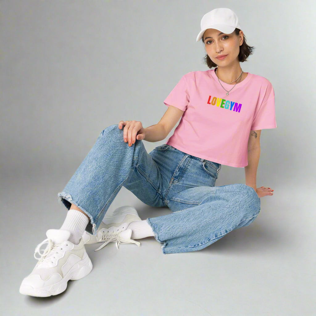 LOVEGYM Crop Top in Bubblegum– Pride Edit 🏳️🌈